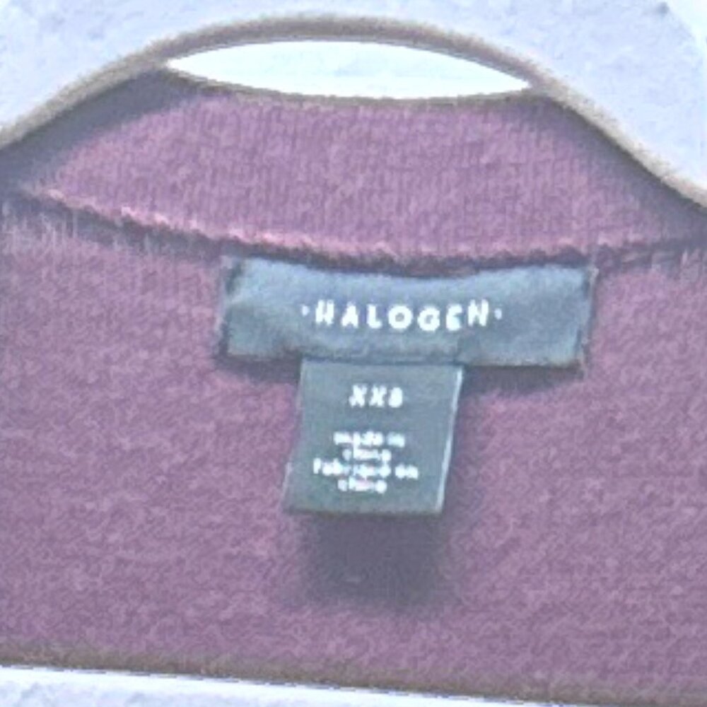 Halogen Maroon Open-Front Long Cardigan - Picture 3 of 3